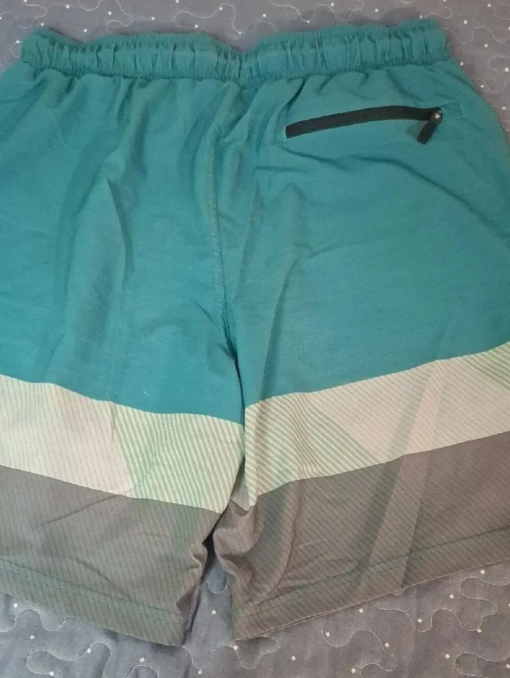 Spyder Teal and Gray Men's Swim Shorts size medium